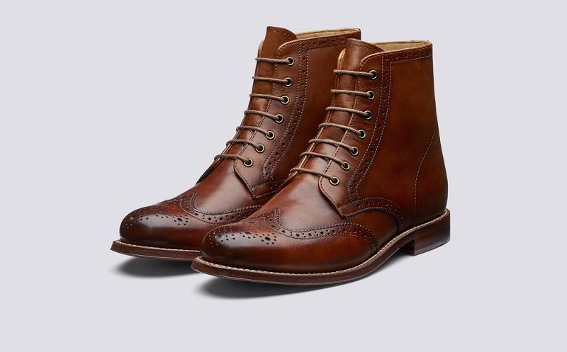 Grenson Ella Womens Boots - Brown Leather Sole OQ7860